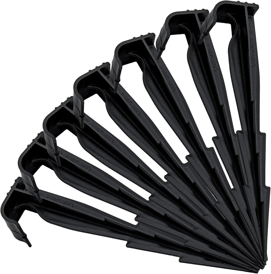 Gartenschlauch Bodenanker schwarz 16 cm - 100er Pack - Erdspiess für Sprinkler und Bewässerungsschlä