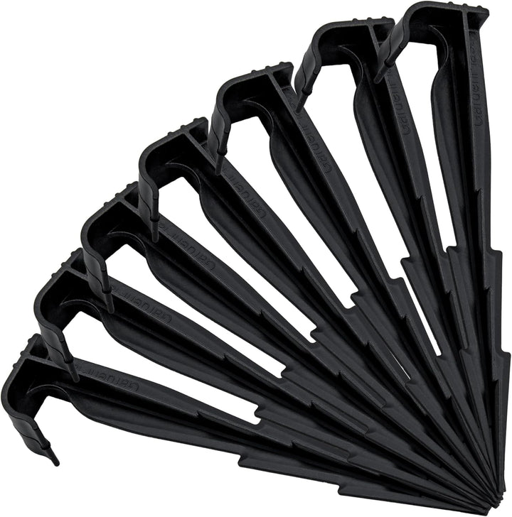 Gartenschlauch Bodenanker schwarz 16 cm - 100er Pack - Erdspiess für Sprinkler und Bewässerungsschlä