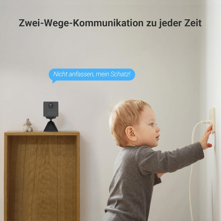 EZVIZ 4G LTE Überwachungskamera Innen mit SIM-Kartenslot, 2K Akku Kamera Ohne WLAN, Personenerkennun