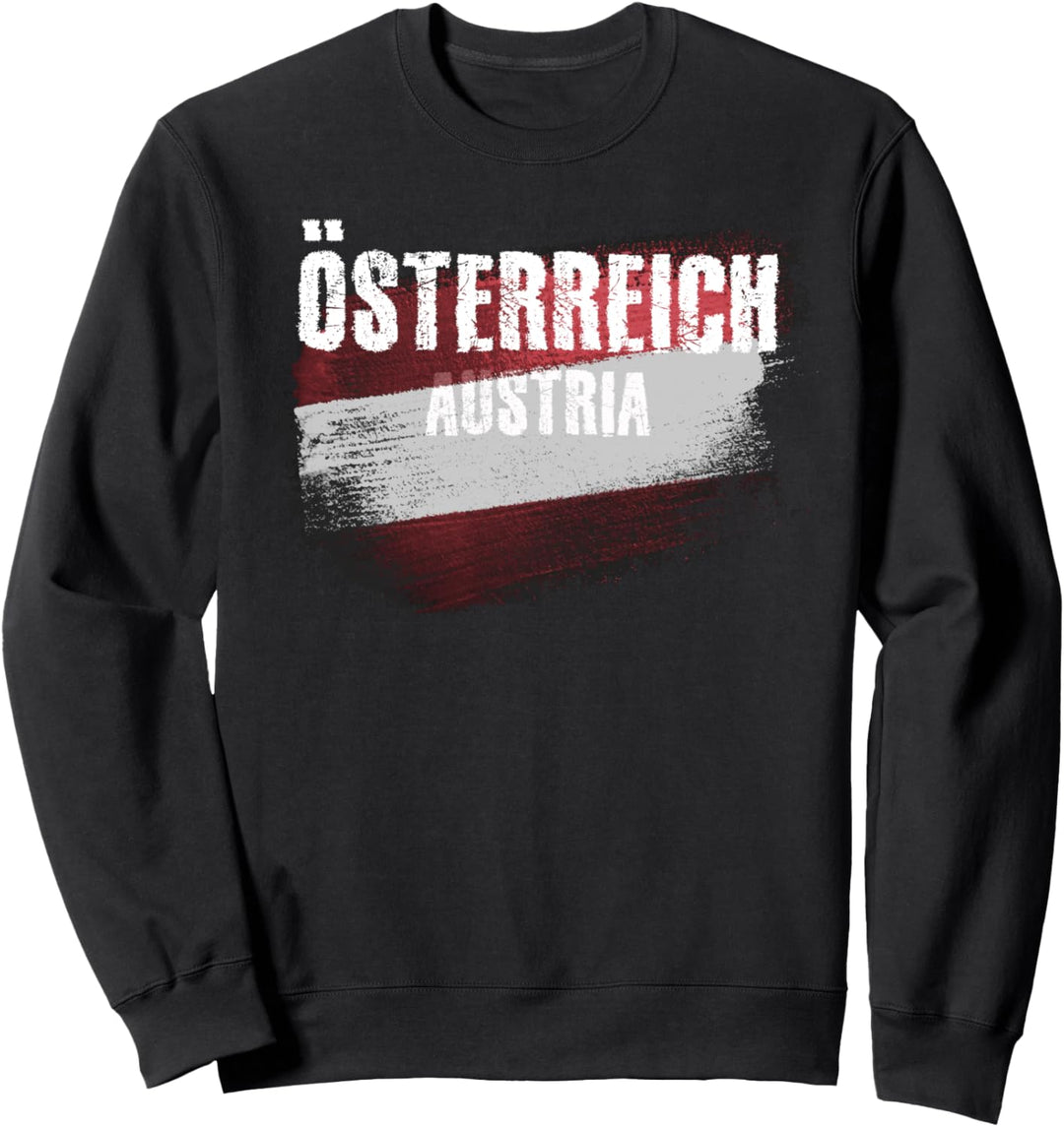 Österreich, Österreich Flagge Grunge Sweatshirt