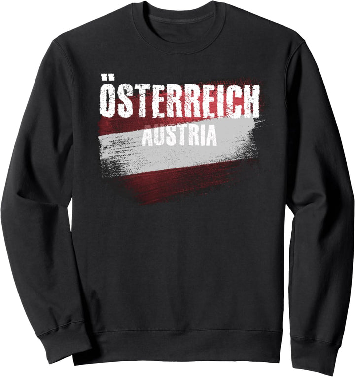 Österreich, Österreich Flagge Grunge Sweatshirt