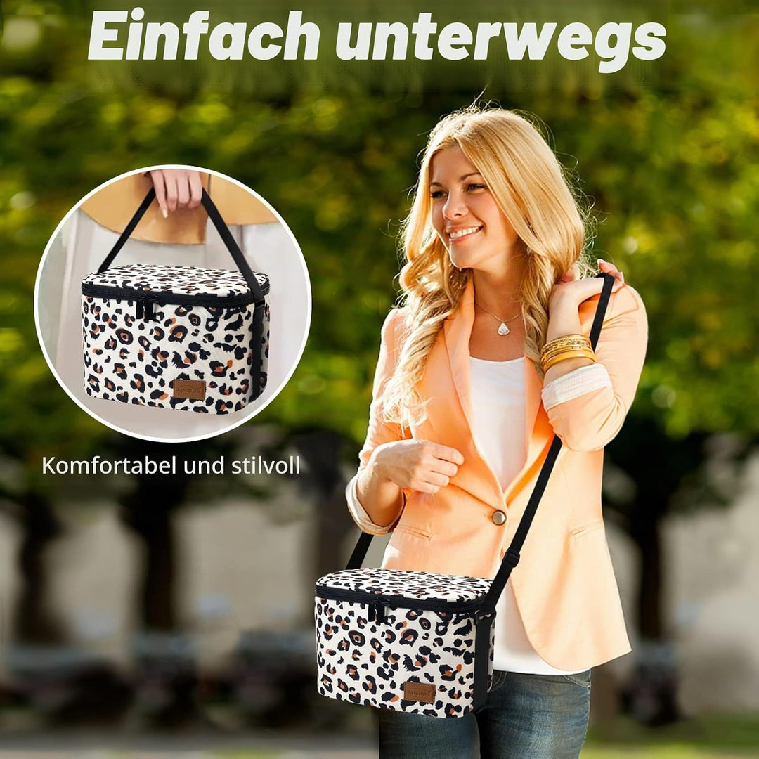 Kühltasche Klein Leicht Lunch Tasche Isoliertasche zur Arbeit Schule Faltbar Wasserdicht Lunchbag Re