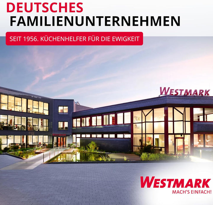Westmark Tischabfall-/Kosmetikeimer, Schwing-Deckel, Kunststoff-Einsatz, Volumen: ca. 0,8 Liter, ø 1