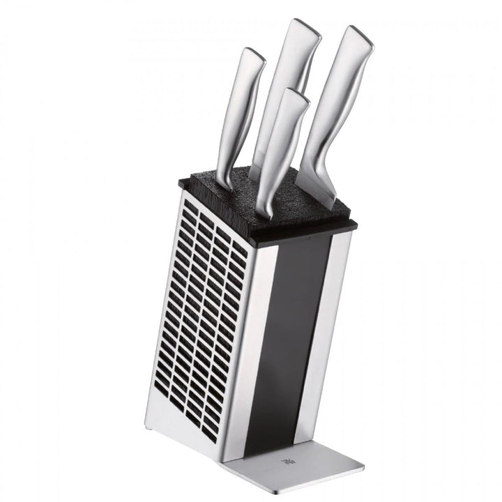 WMF Grand Gourmet Messerblock mit Messerset 5teilig Made in Germany, 4 Messer geschmiedet, Edelstahl