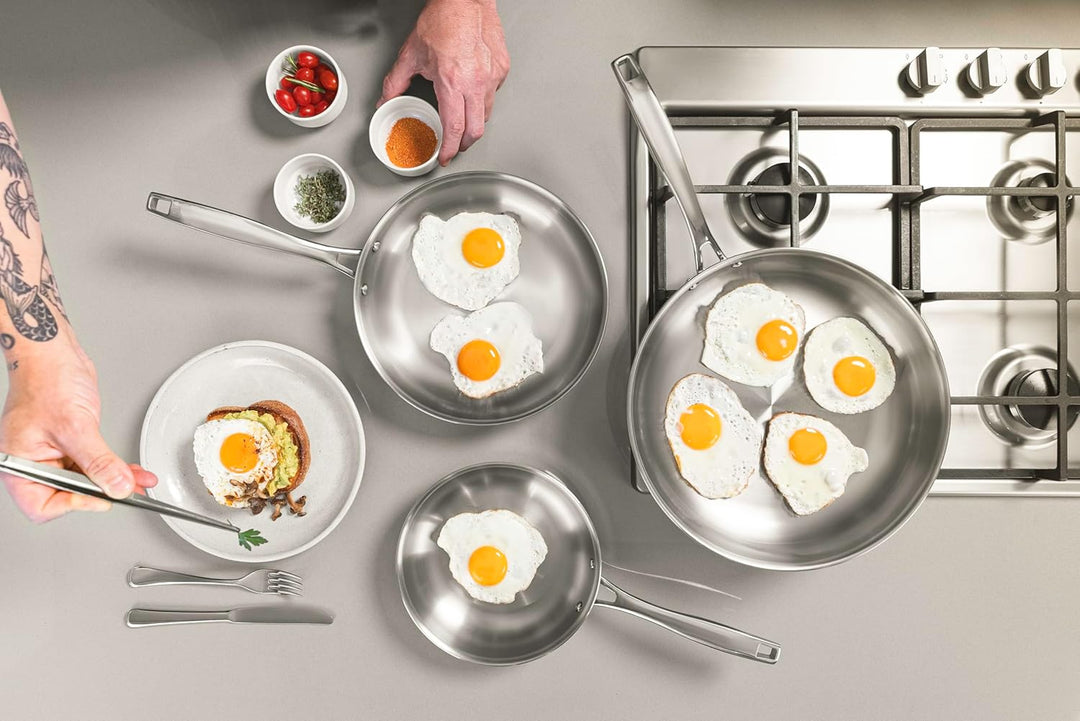 Tramontina Bratpfanne Grano, Ø 20 cm, Edelstahl, Induktion, Backofengeeigenet, spülmaschinengeeignet