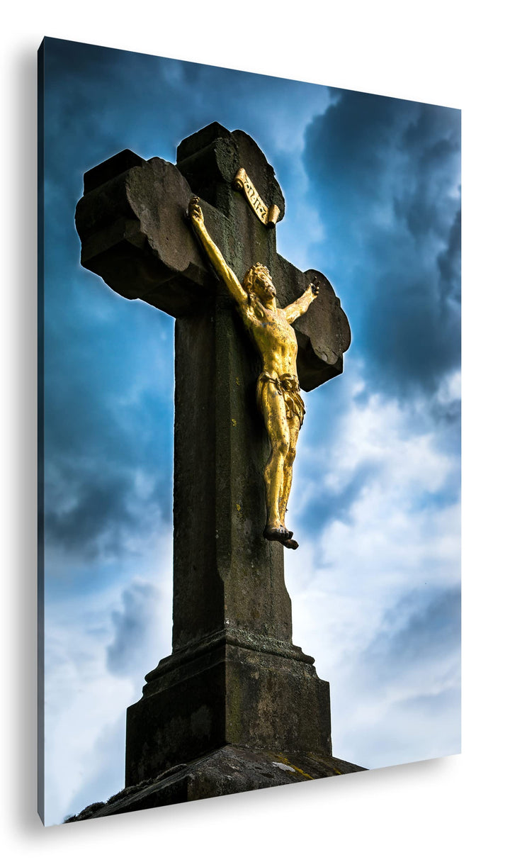 deyoli christliche Jesus Gedenkstätte Format: 100x70 als Leinwandbild, Motiv fertig gerahmt auf Echt
