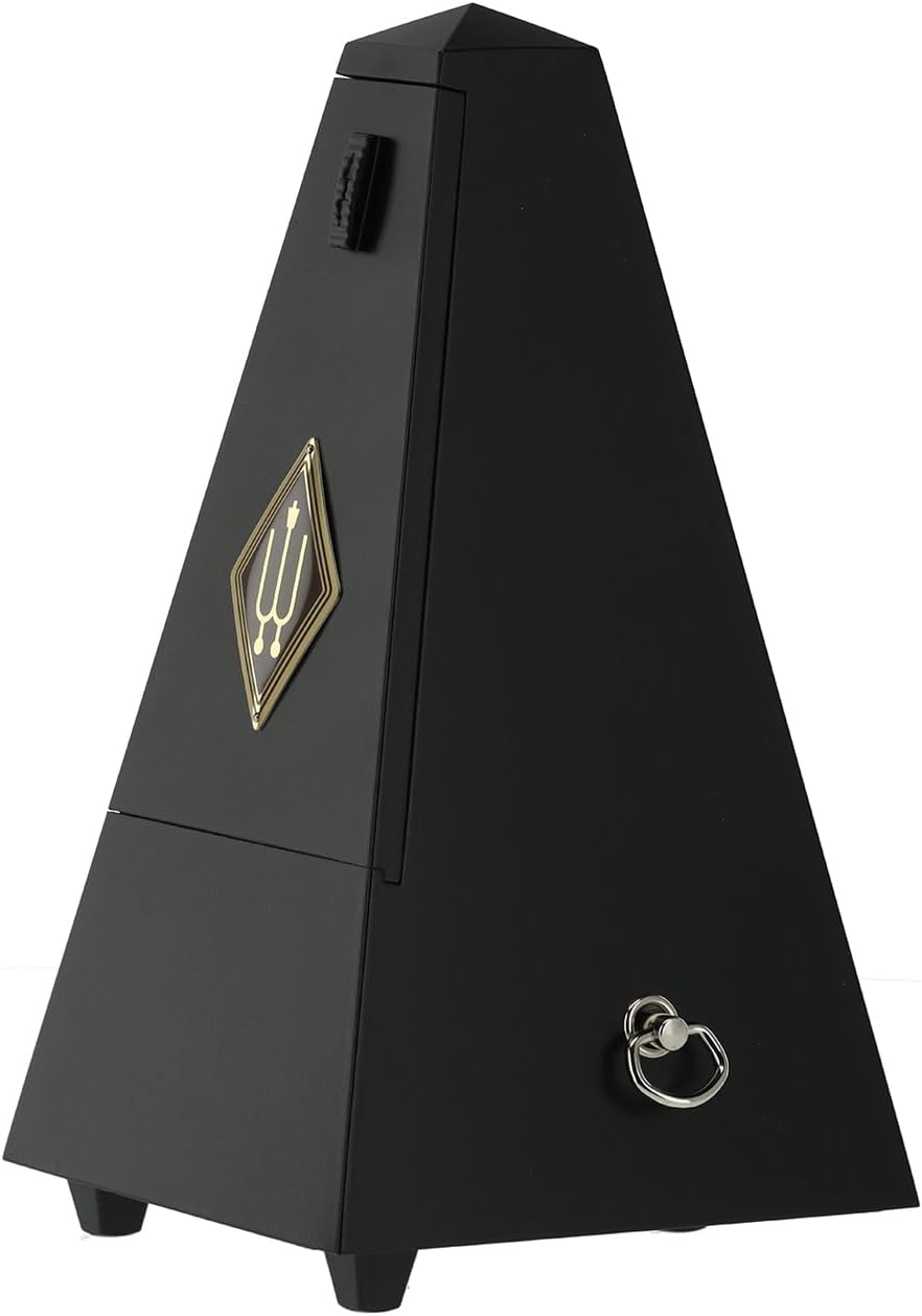 Wittner Metronom 806M Holzgehäuse ohne Glocke Taktell Pyramidenform schwarz matt, schwarz matt