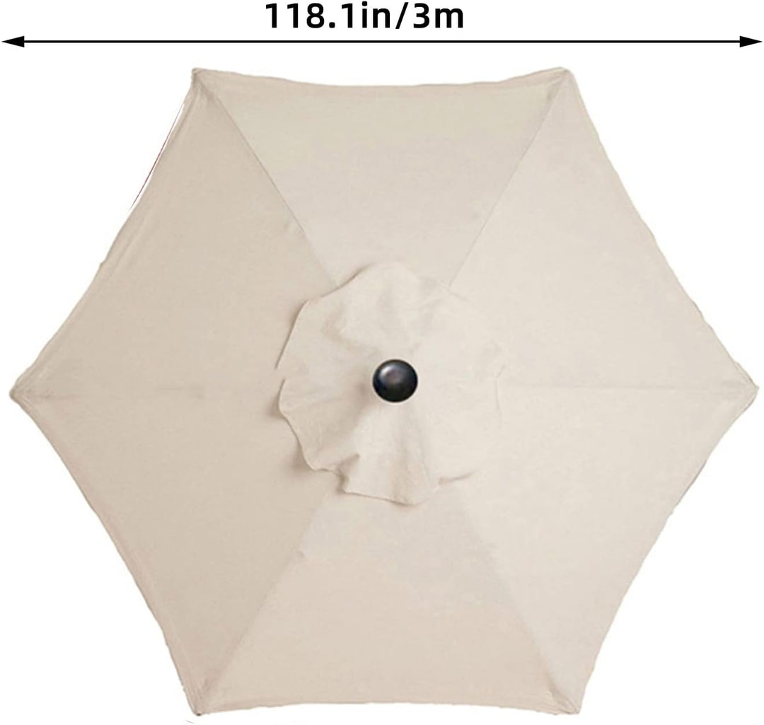 Sonnenschirm Ersatz 2.7m/3m,Sonnenschirm Stoffbezug 6 oder 8 Rippen,Baldachin Abdeckung Outdoor Mark