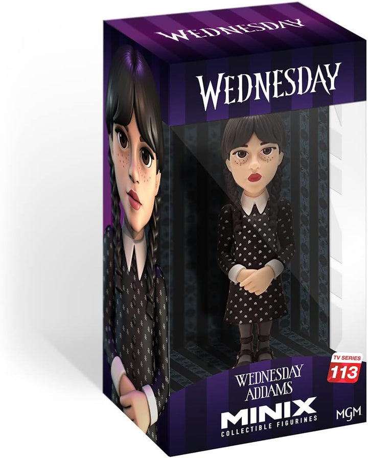 MINIX Collectible Figurines, Wednesday - Wednesday Addams, 12 cm Sammelfigur, Ab 17+ Jahren, Deutsch