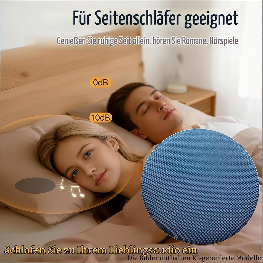 Kissenlautsprecher Bluetooth, 3-Geschwindigkeits Smart Timer, Mini Kopfkissen Lautsprecher mit Bluet