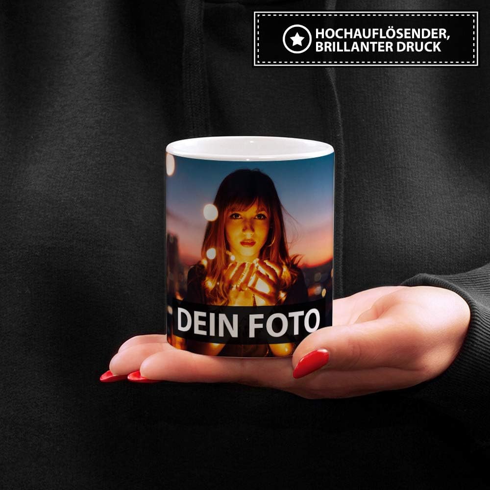 PR Print Royal Foto-Tasse zum selbst gestalten mit Foto und Text/mit individuellen Druck in Profiqua