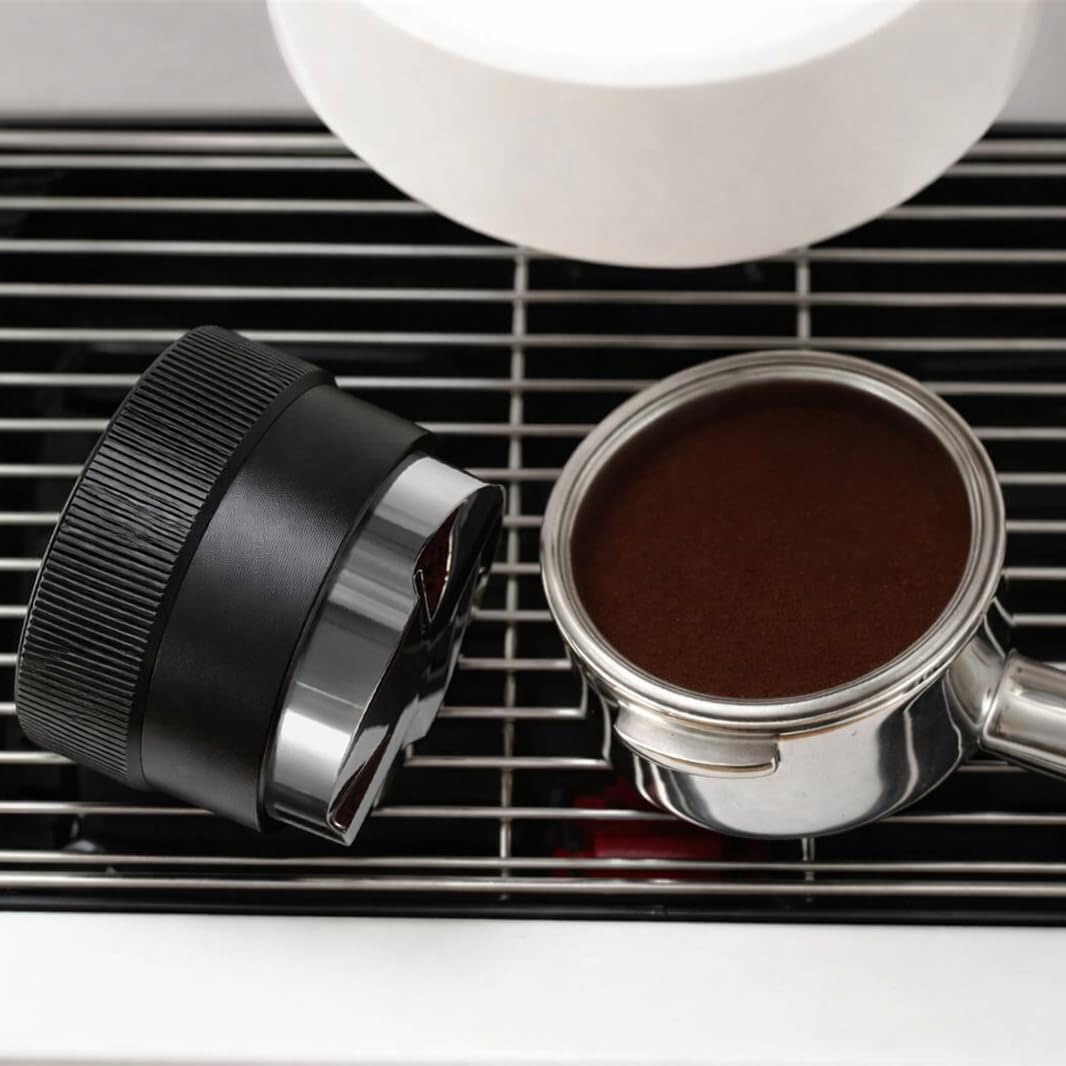 Kaffeetamper 58mm aus Edelstahl – Höhenverstellbarer Espresso Tamper & Leveler – Schwerkraft Kaffeev