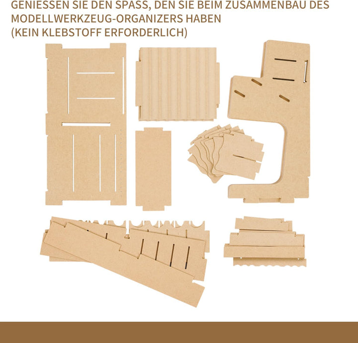 Bucasso Hölzern Modell Farbregal Organizer Farbständer, Bastel-Farbregal MDF-Material, Model Tools R