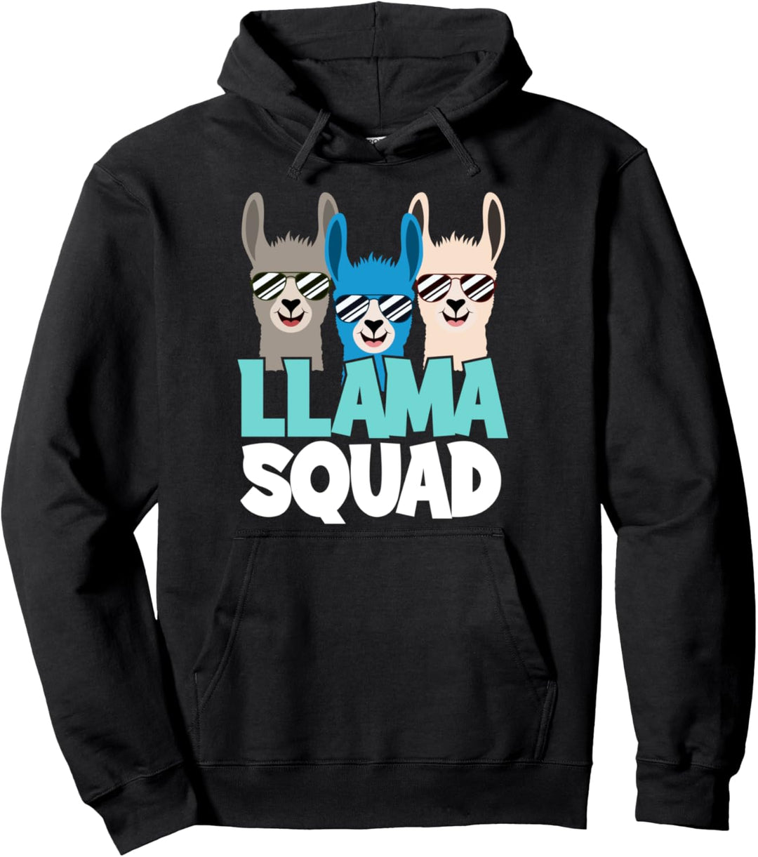 Süsses Lama und Alpaka Lustiges Lama Zoo Lamafan Lamas Pullover Hoodie