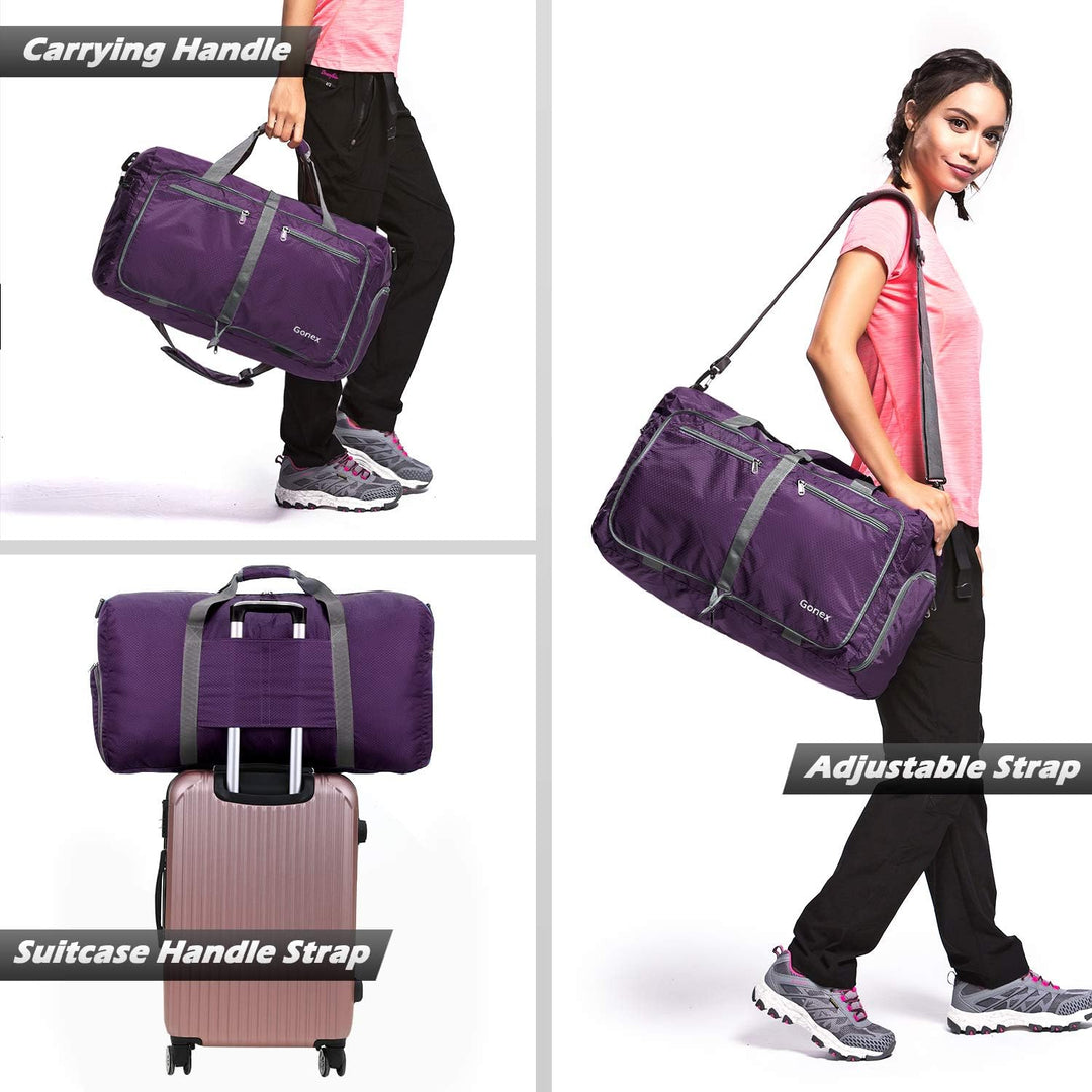 Gonex Faltbares Reisegepäck Leicht 40/60/80/100/150L Grosse Reisetasche Sporttasche für Reise Gym Ur
