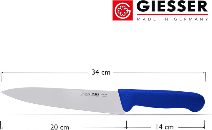 Giesser seit 1776 - Made in Germany - Tranchiermesser blau, Basic Blue, Klinge 20 cm, rutschfest, sc
