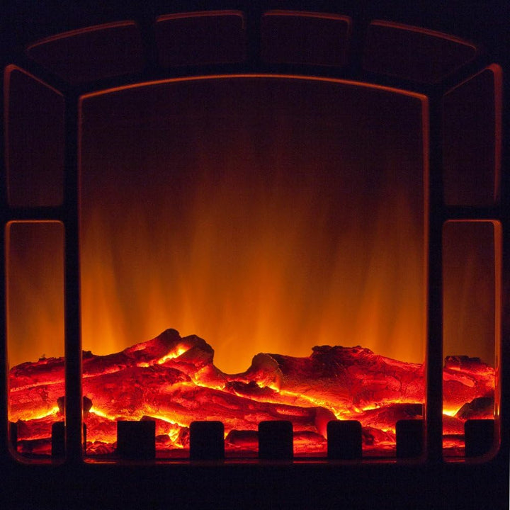 Elektrokamin mit Heizer Kaminfeuer LED 2000W elektrischer Heizlüfter Elektroofen mit Flammen Dekokam