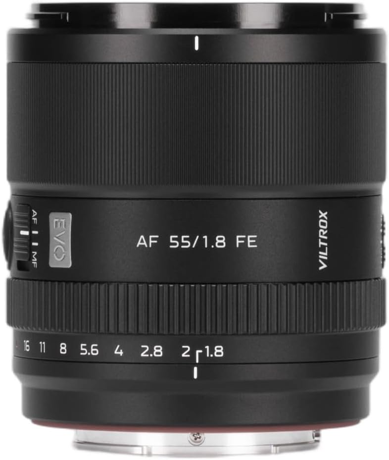 VILTROX AF 55mm F1.8 EVO FE Vollformat Objektiv für Sony E Mount, APO-Design für Naturgetreue Farben