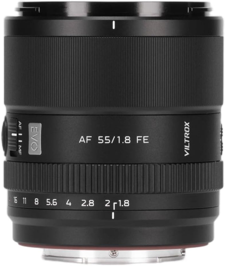 VILTROX AF 55mm F1.8 EVO FE Vollformat Objektiv für Sony E Mount, APO-Design für Naturgetreue Farben