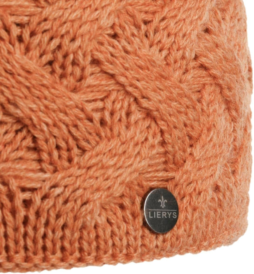 LIERYS Fauske Stirnband Damen mit Schurwolle 55-60 cm - Made in Germany - 10,5 cm breit - Innenfutte