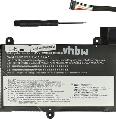 vhbw Akku kompatibel mit Lenovo ThinkPad E460, E455 (20DEA01GCD), E460 (20ET0020CD) Notebook (4400 m