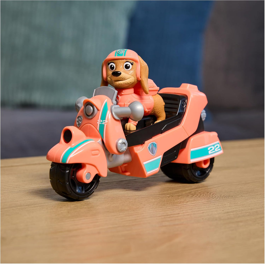 PAW PATROL - Liberty’s Rettungs-Motorrad mit Spielfigur (Basis Fahrzeug), authentische Details, Spie