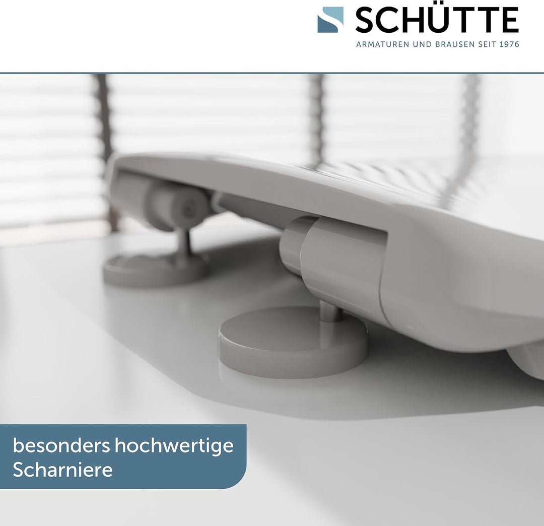 WC-Sitz mit Absenkautomatik | Klodeckel aus bruchsicherem Duroplast | Innovative DIY Montage mit Sch