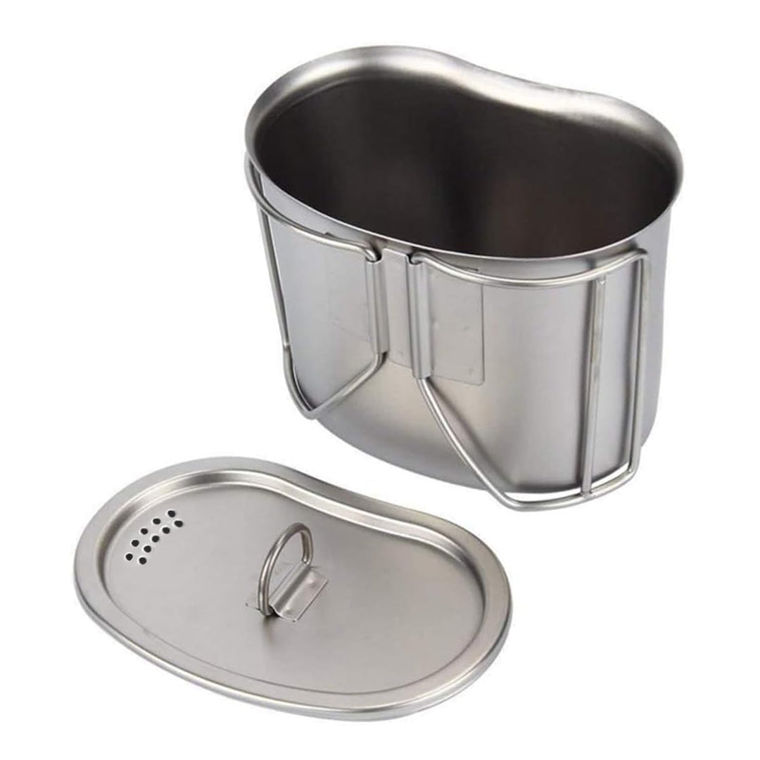 IHONYI Feldflaschenbecher Tragbar Camping Wasserflasche Rostfreier Stahl Draussen Feldflasche Wasser