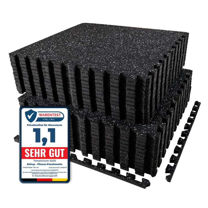 AIRHOP 24 Matten 60x60x1,4cm Extra Dicke Robuste Gummierte, rutschfeste Puzzlematte, Geeignet Für Fi