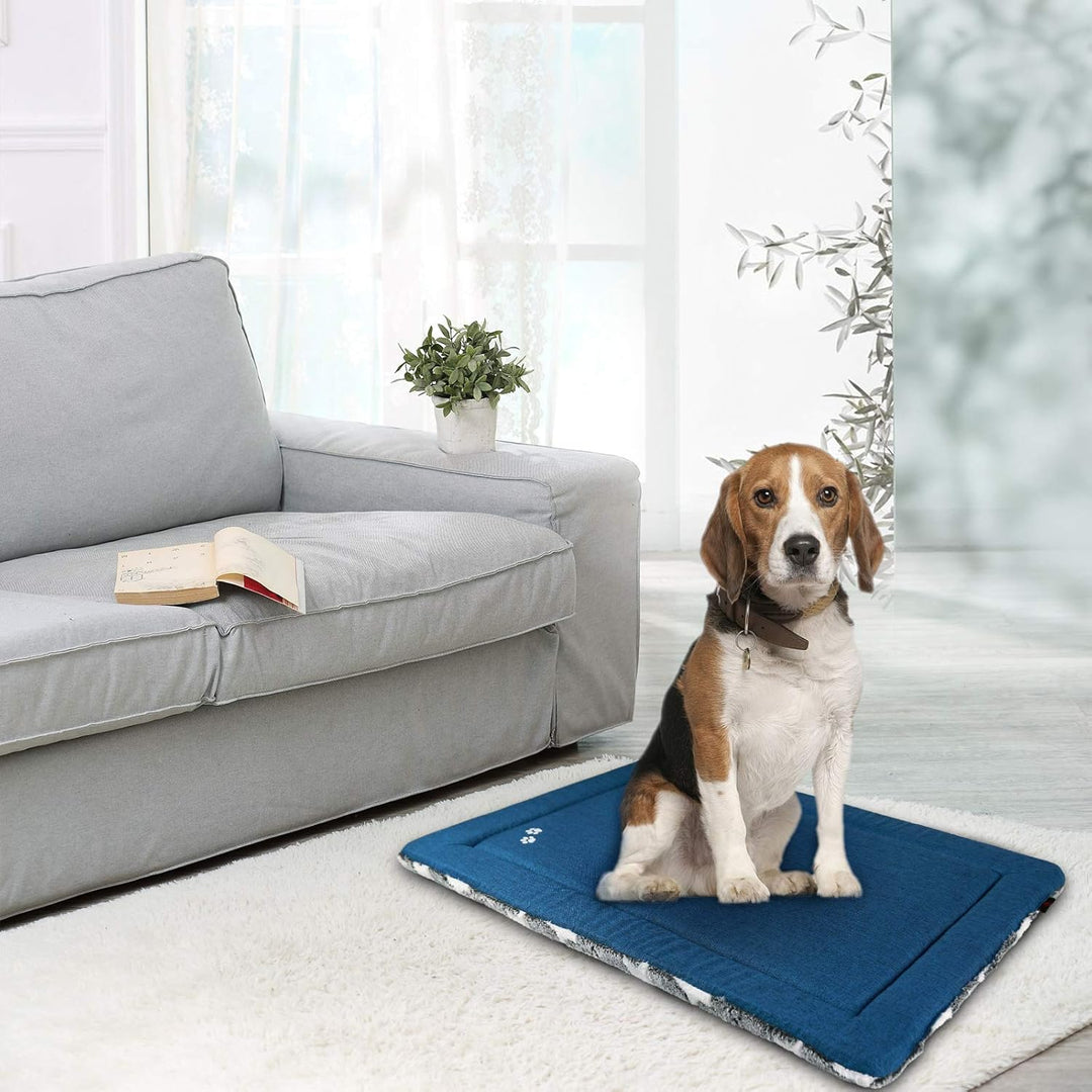 KROSER Grosses waschbares Hundebett 91 x 61 cm, Hundedecke, Sommer- und Winter-Hundematte, gepolster