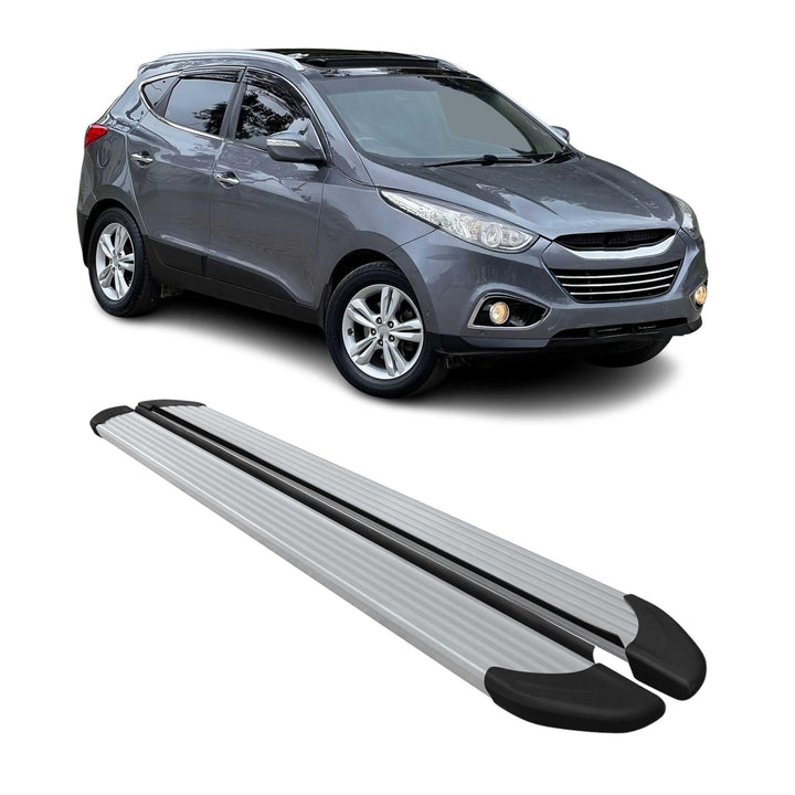 OMAC Trittbretter Seitenschweller Seitenschürze Kompatibel mit Hyundai iX35 2009-2016 - 2X Aluminium