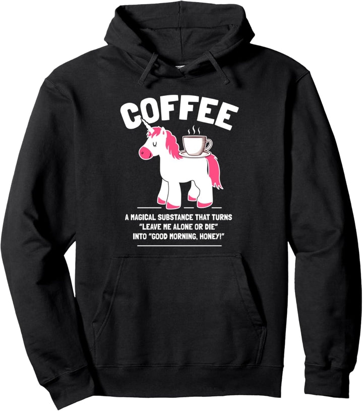 Einhorn Kaffee Pullover Hoodie