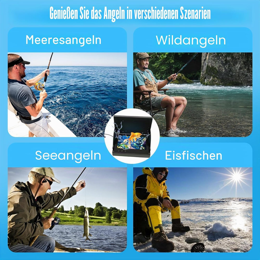 3T6B Fishfinder, Unterwasserkamera Angeln mit wasserdichtes Objektiv, Host IP65 wasserdicht, Weitwin