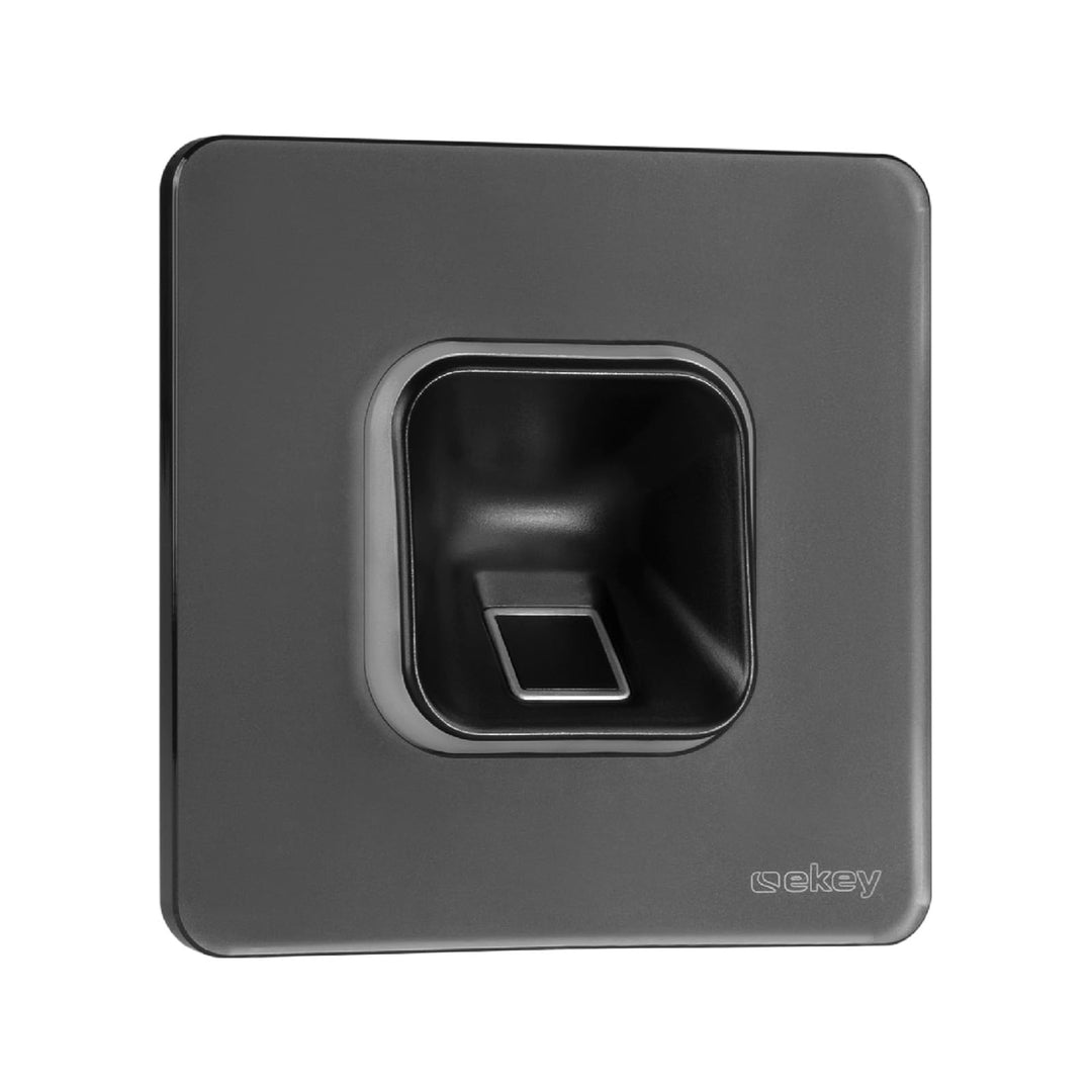 EKEY 203704 xLine Fingerprintset (Fingerprint Schwarz, Glasrahmen Schwarz, Controller), Biometrische
