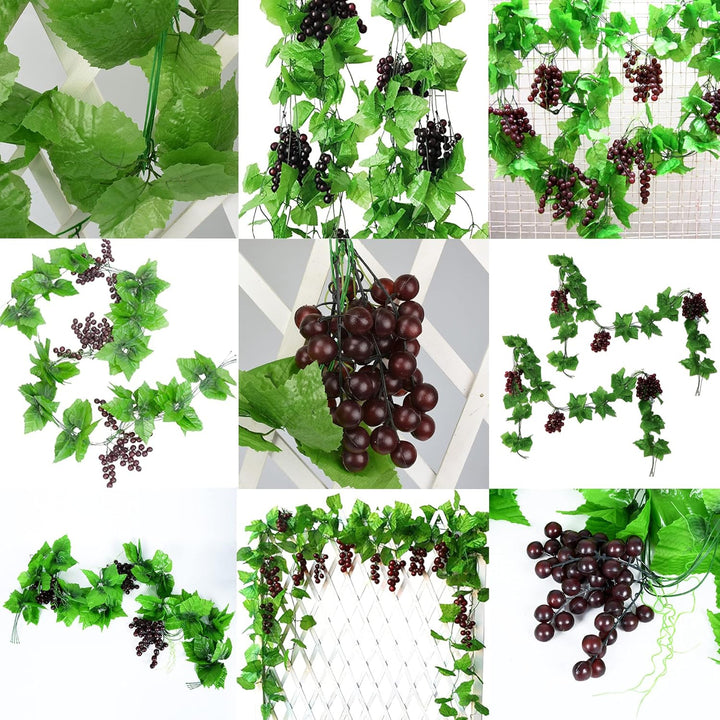 10pcs KüNstliche Kunststoff Traube,KüNstliche Weintrauben Reben,Kuenstliche Weinrebe,TraubenspiessE