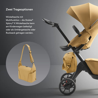 Stokke Xplory X Wickeltasche – Trageoption als Schultertasche oder Rucksack – Inklusive faltbarer Wi