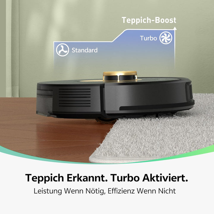 Vexilar Saugroboter mit Wischfunktion, 8000Pa & 180 Min Laufzeit Staubsauger Roboter mit LiDAR Laser