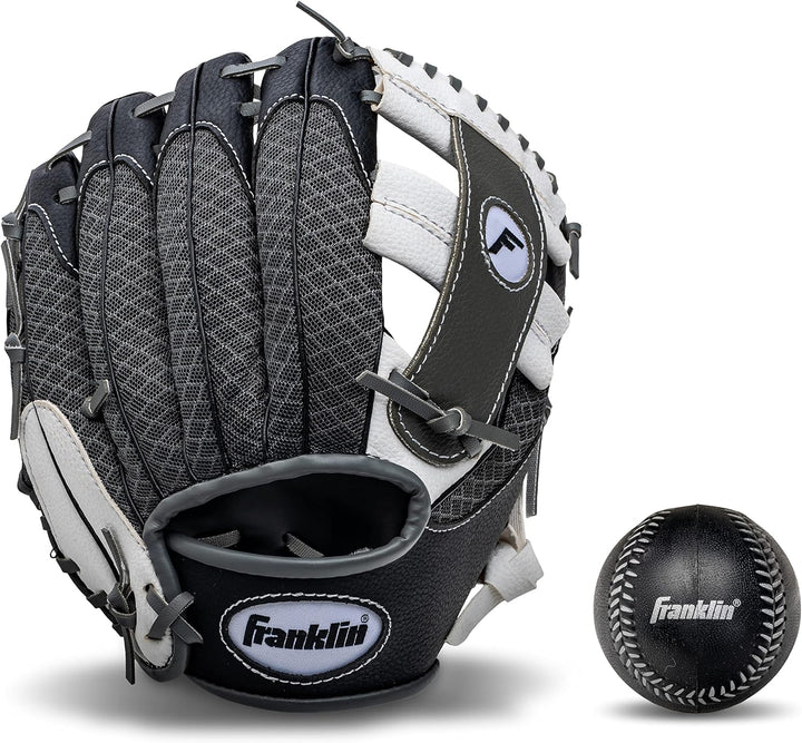 Franklin Sports Teeball Recreational Series Fielding Handschuh mit Baseball, 24,1 cm Überwurf für di