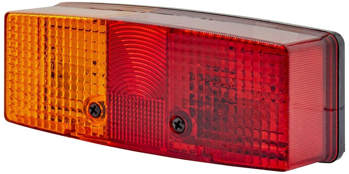 HELLA Rückleuchte - Glühlampe - 24V / 12V - Anbau/geschraubt - ECE - Lichtscheibenfarbe: rot/gelb -