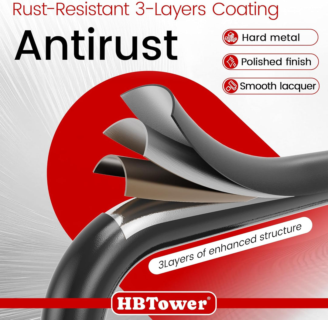 HBTower Trittleiter 4 Stufen klappbar, Leiter mit Breitem Anti-Rutsch-Pedal, Trittleiter mit Bequeme