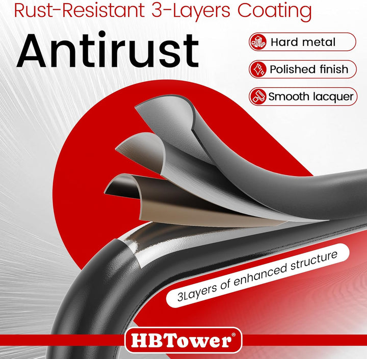 HBTower Trittleiter 4 Stufen klappbar, Leiter mit Breitem Anti-Rutsch-Pedal, Trittleiter mit Bequeme