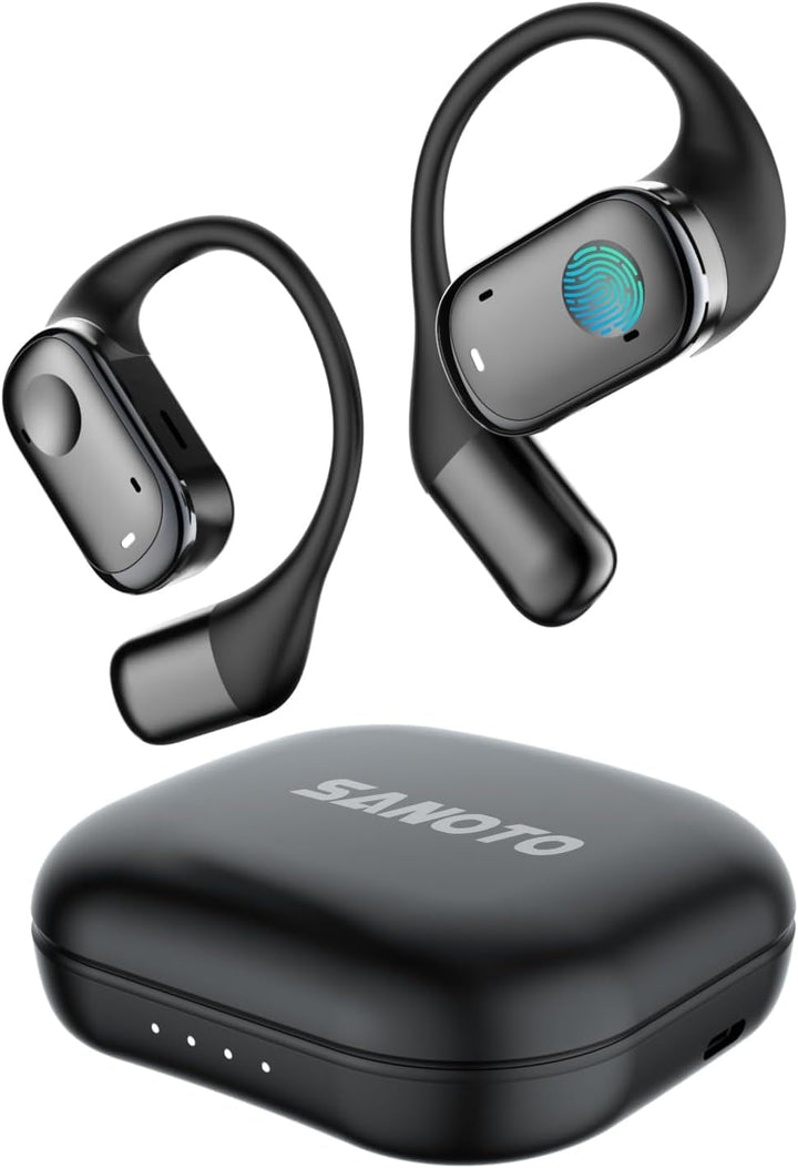 SANOTO Open Ear Kopfhörer Bluetooth 5.3, Touch Controlled Air Conduction Ohrhörer Kopfhörer Kabellos