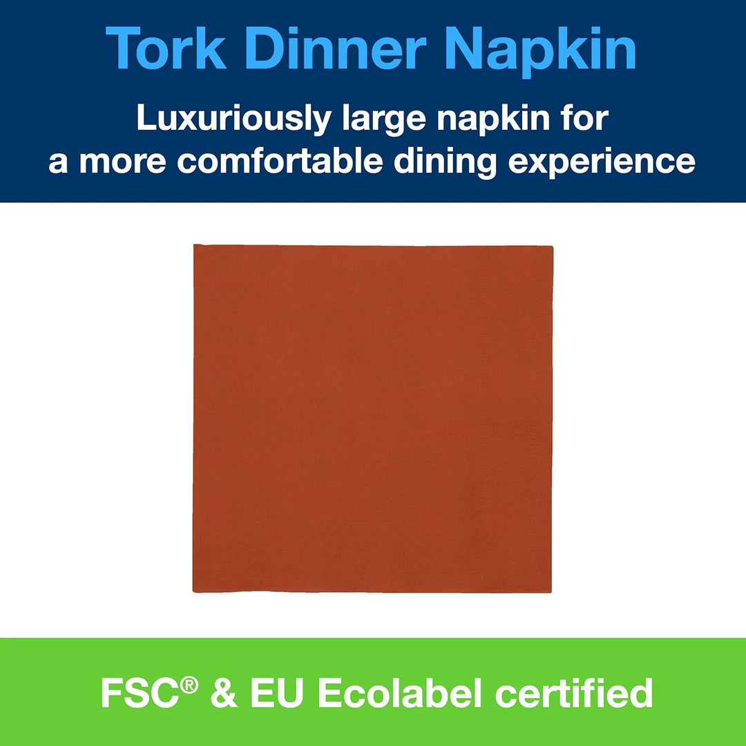 Tork 478763 Dinnerservietten Terracotta / 2-lagige Papierservietten / Passend für jede Gelegenheit /