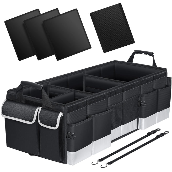 Oasser Kofferraum Organizer faltbar 95L mit integrierter 20L Kühltasche und Deckel Auto Organizer 50
