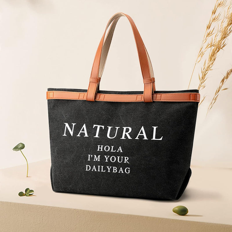 CORIOS Damen Henkeltaschen Canvas Schultertasche Casual Handtasche Grosse Kapazität Tote Beutel Mult