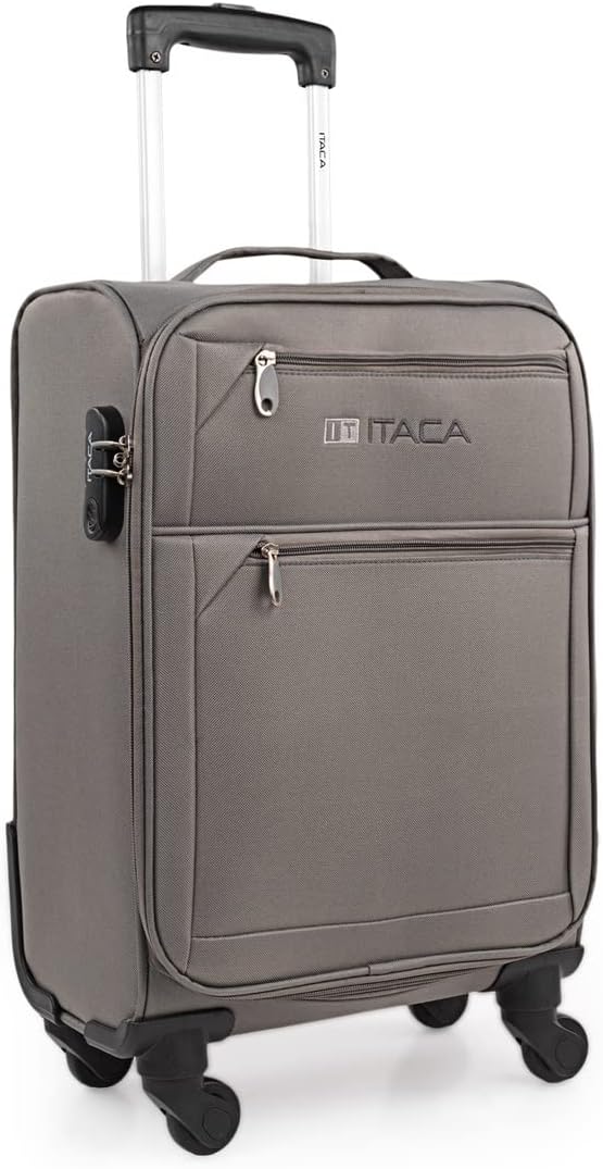 ITACA - 3er Kofferset Erweiterbar 54/67/78 cm Eva-Polyester. 4 Rollen. Steif, widerstandsfähig und l