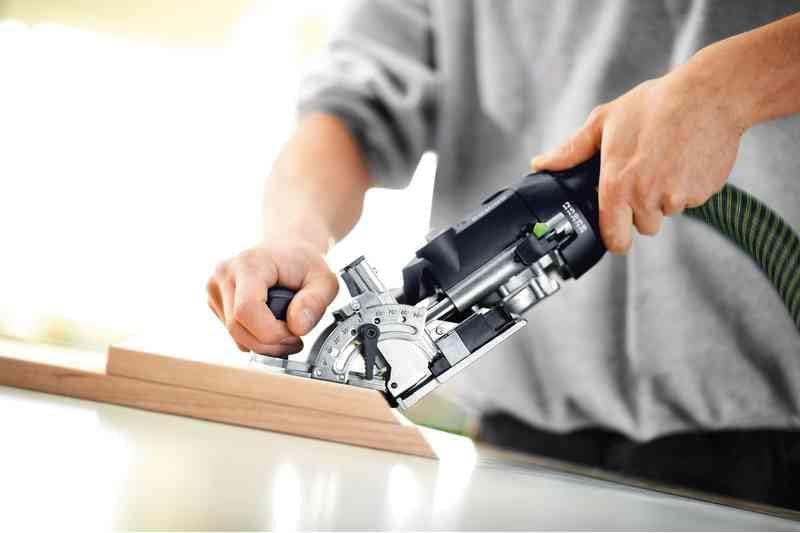 Festool Dübelfräse DF 500 Q-Plus DOMINO (mit DOMINO Fräser, Zusatzanschlag, Gabelschlüssel), im Syst