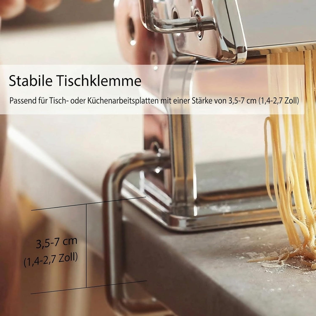 Sailnovo Nudelmaschine Aluminiumlegierung 180 System 9 Stärke Einstellungen 2 Schneidvorrichtungen f