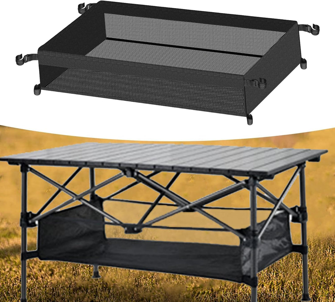 Harilla Aufbewahrungstasche für unter den Tisch, Aufbewahrungskorb für Campingtisch im Freien, Pickn
