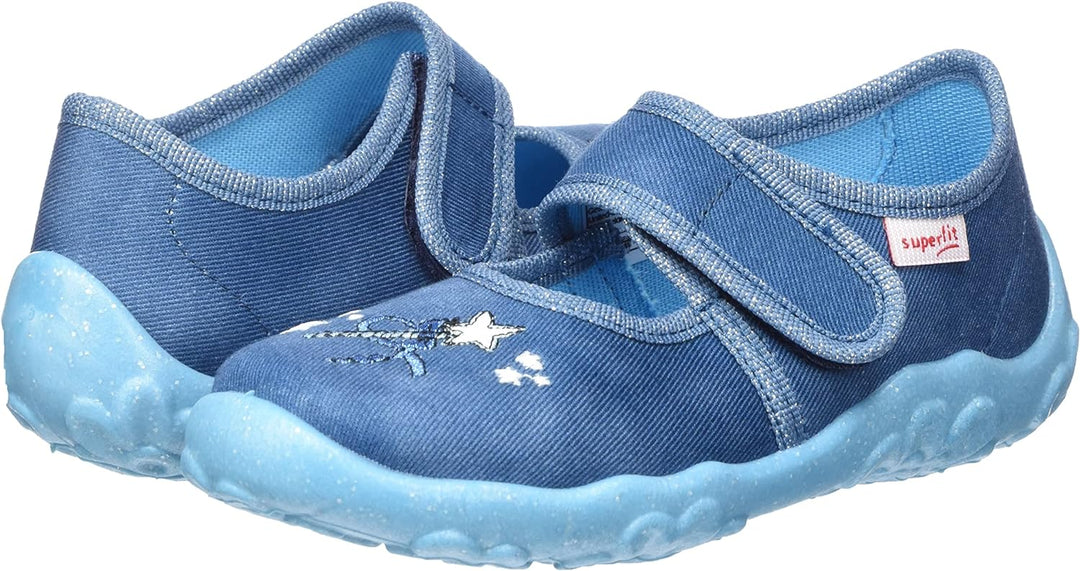Superfit Mädchen Bonny Hausschuh 27 EU Blau Blue 282, 27 EU Blau Blue 282